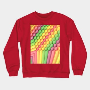 Exponential Edges Spring Pastel Palette Geometric Abstract Artwork Crewneck Sweatshirt